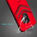 Wholesale Galaxy S9+ (Plus) Metal Hook Carry Stand Hybrid Case (Red)